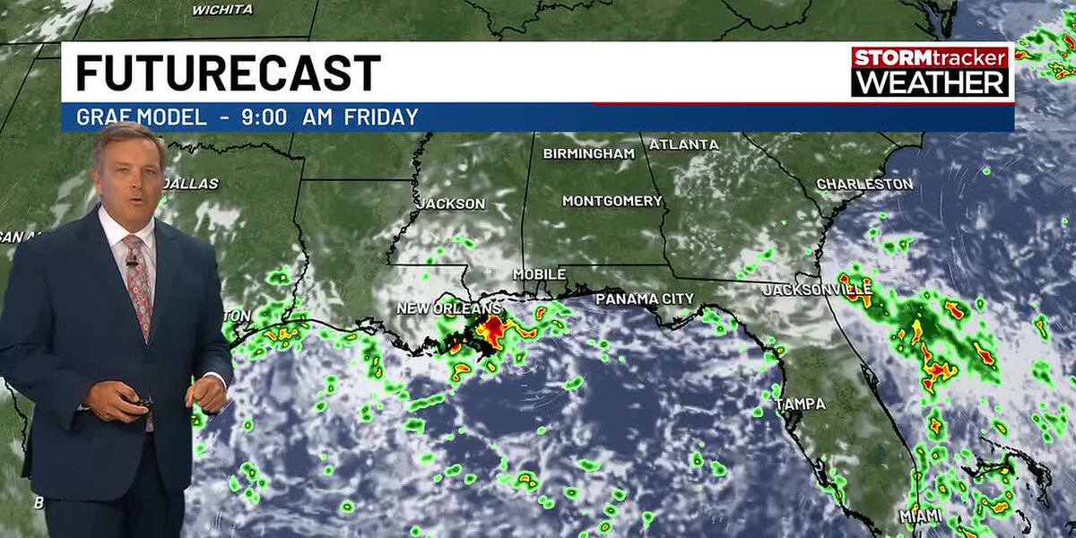 Scattered showers and storms expected through Monday
