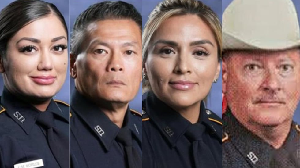 (left) Deputy Christina Kohler, former Deputy Long Nguyen, Deputy Maria Vasquez and former...