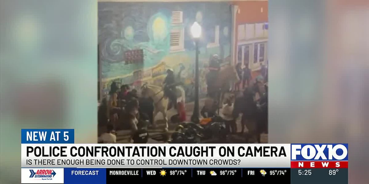 Video of rowdy crowd raises concerns about weekend safety in downtown Mobile