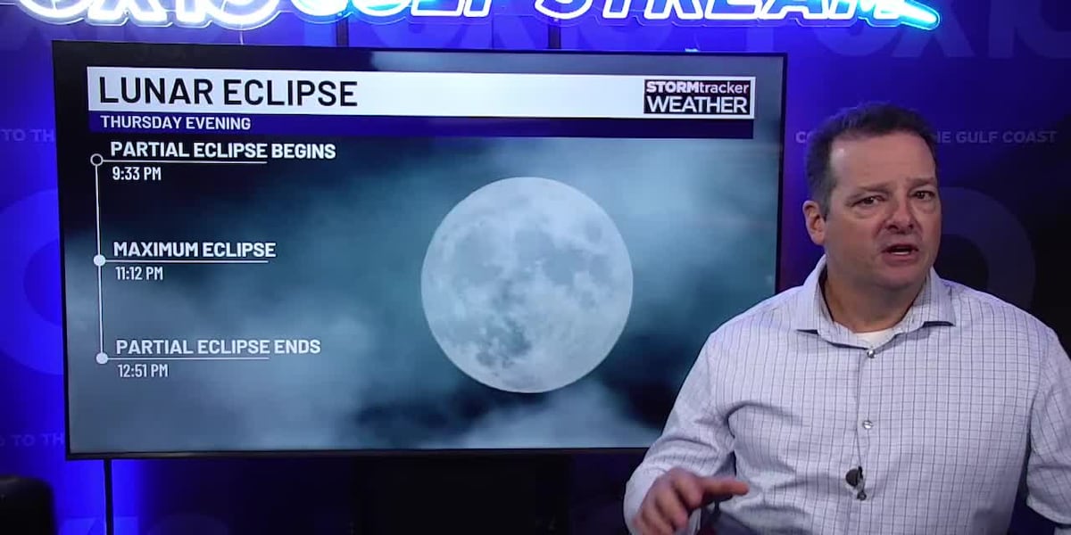 Dramatic partial lunar eclipse will illuminate Thursday night sky