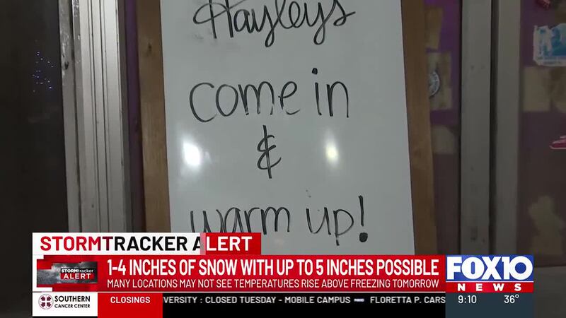 Mobilians preparing for snow