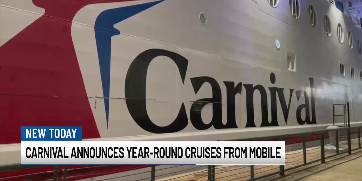 Carnival announces year-round cruising from Mobile