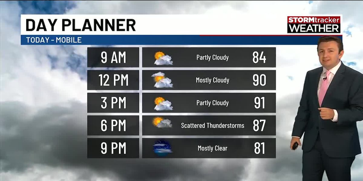 Hot and humid with afternoon sea breeze storms possible