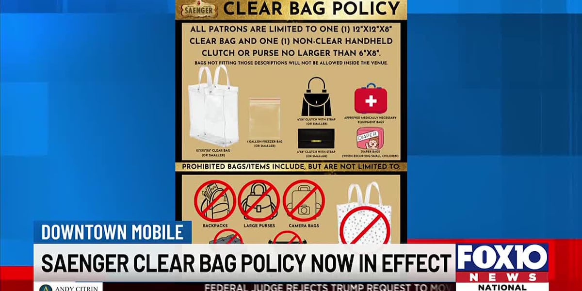 Does Saenger Theater Have A Clear Bag Policy