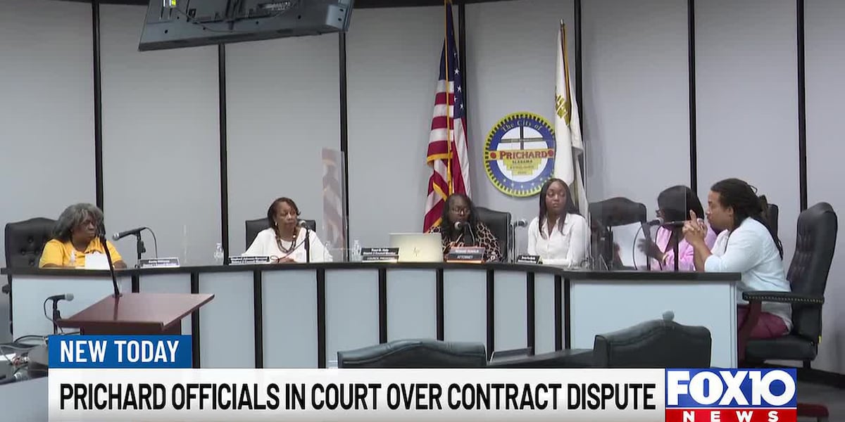 Prichard mayor, council clash in court over contract authority as Aug. 1 insurance deadline looms