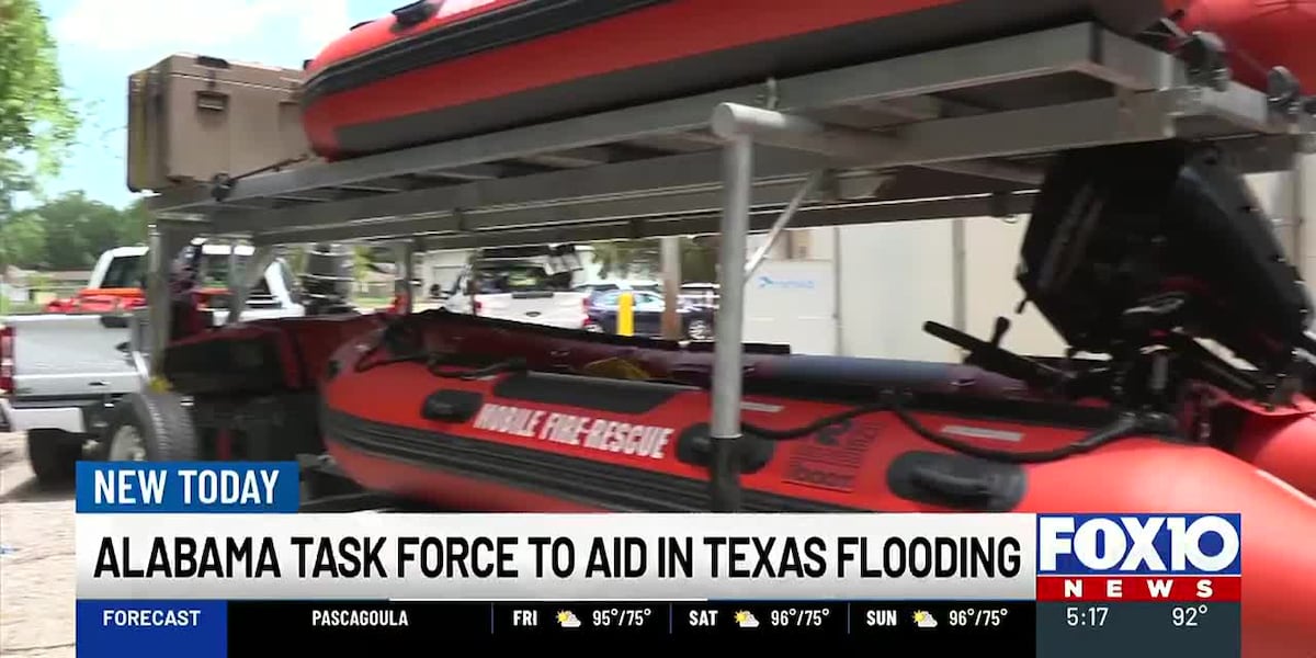 Alabama task force sending crew to Texas for flood rescue efforts