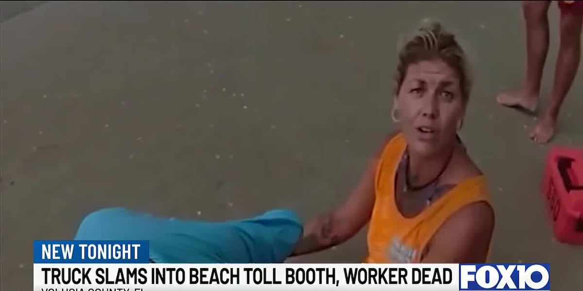 Toll booth worker killed after pickup truck slams into beach ramp; driver faces vehicular homicide