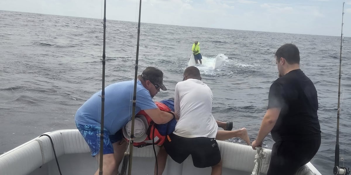 Alert Orange Beach charter crew save fishermen from capsized boat 25 ...