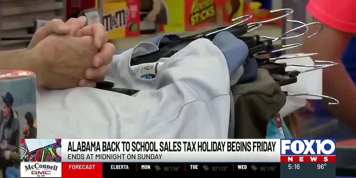 Alabama’s back-to-school sales tax holiday set this weekend
