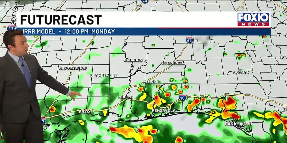 More rain to start the week, hotter weather returns later