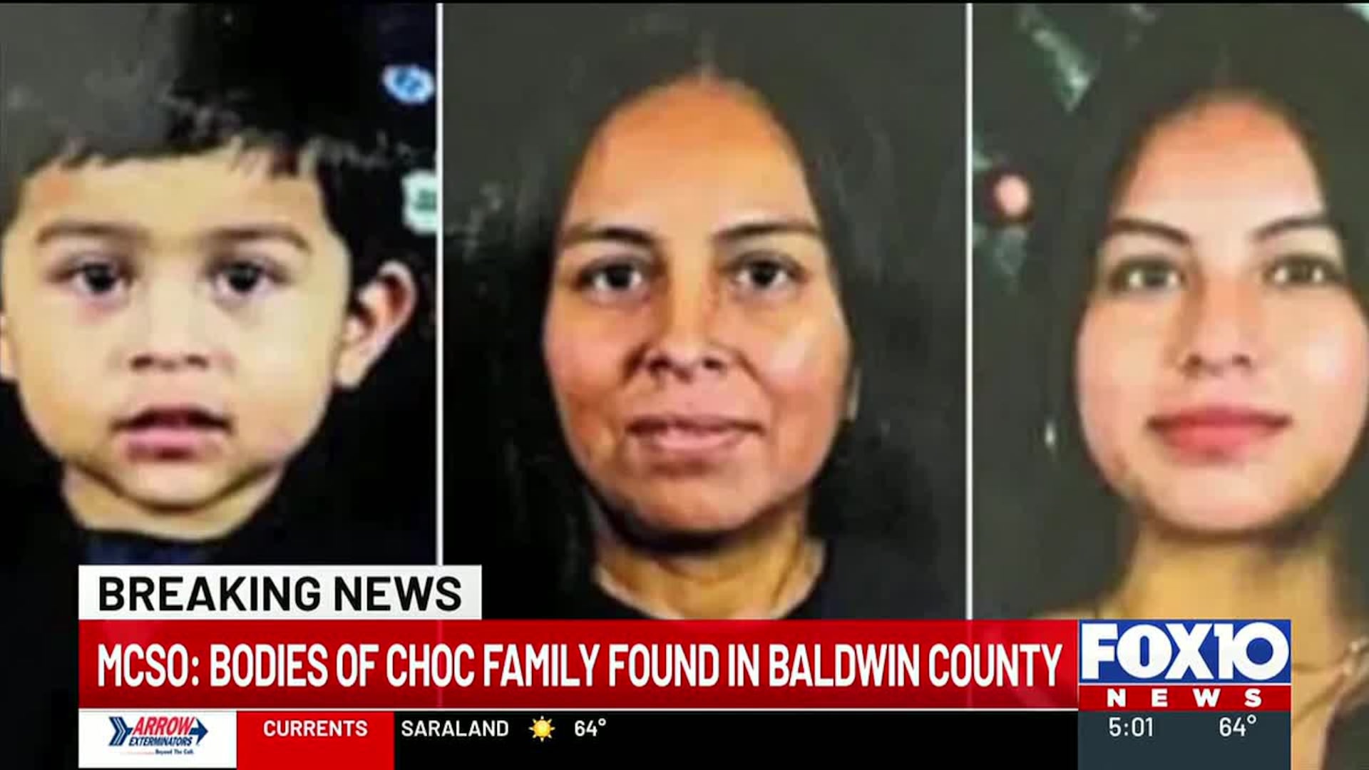 3 bodies found in investigation of missing Choc family, Mobile County officials say