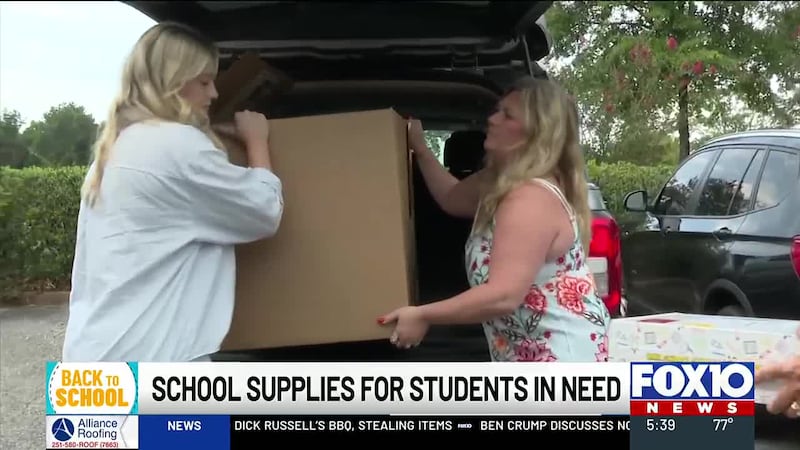 Child Advocacy Center, Trinova drop off school supplies for children in need