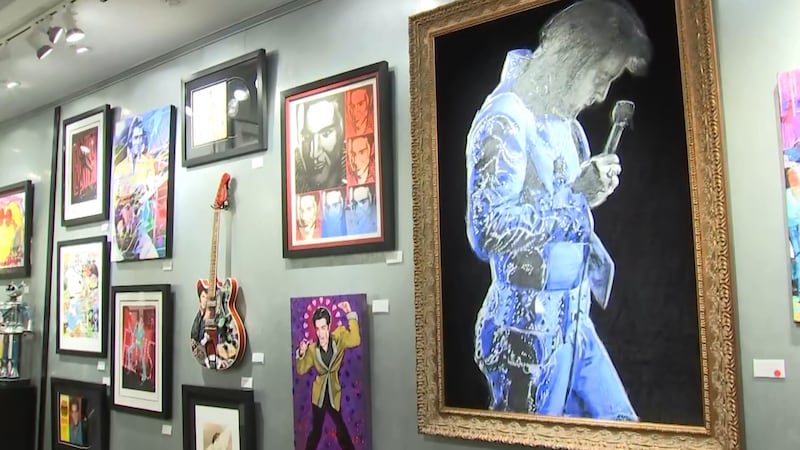 Animazing Gallery at the Venetian is hosting an Elvis Presley exhibit with stage guitars and...