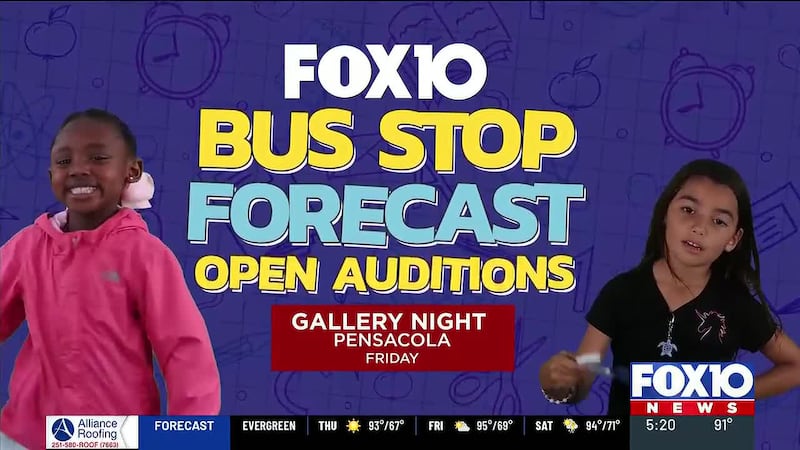 FOX10 holding Bus Stop Forecast auditions at Pensacola Gallery Night this Friday