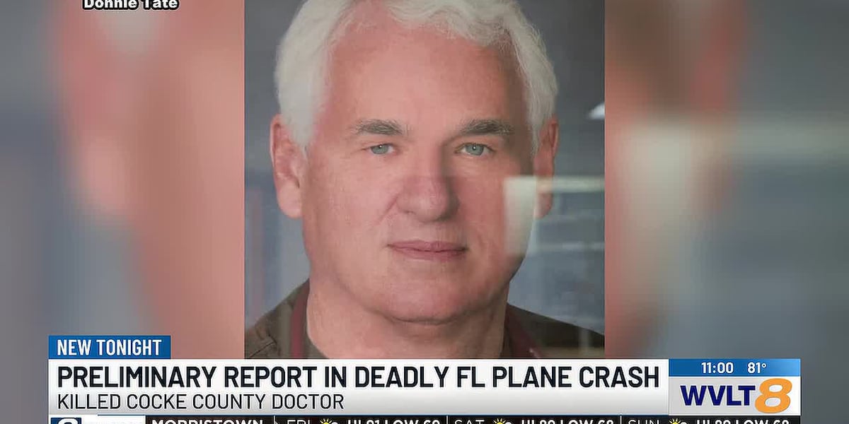 Coverage image for: NTSB releases preliminary report for plane crash that killed beloved Cocke County doctor