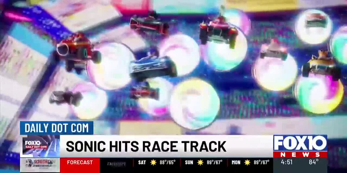 Sonic Track Sonic the Hedgehog is hitting the race track