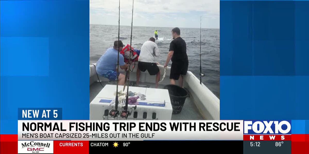 Alert Orange Beach charter crew save fishermen from capsized boat 25 ...