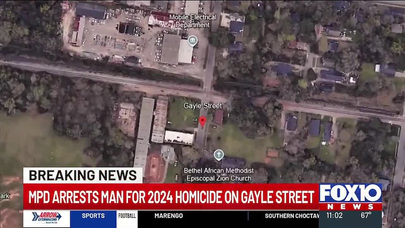 Mobile police arrest man in 2024 Gayle Street homicide